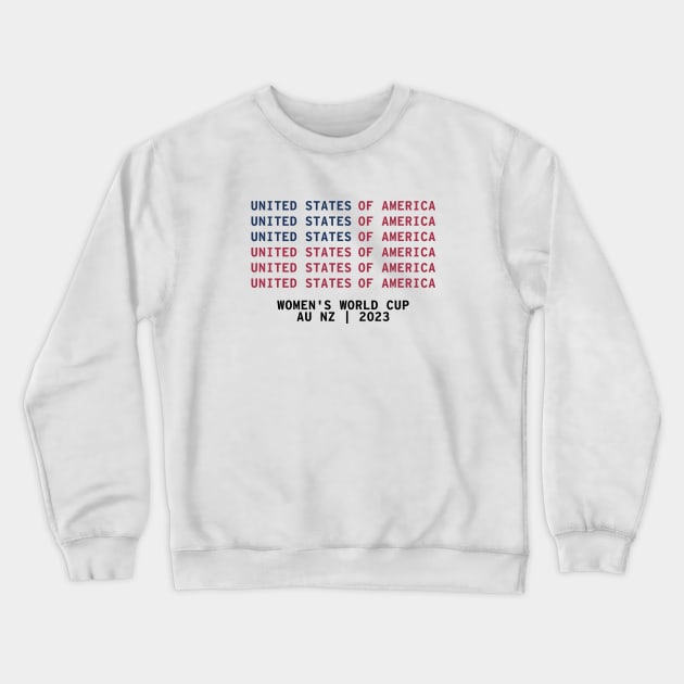 USA American Flag Soccer Women's World Cup 2023 Crewneck Sweatshirt by Designedby-E